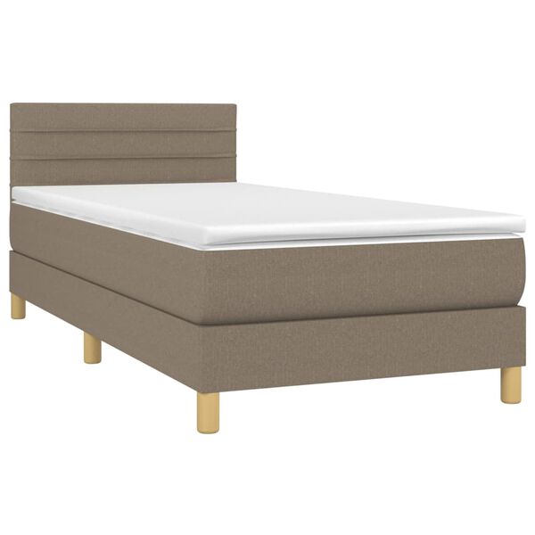 vidaXL Boxspring posteľ s matracom sivohned&yacute; 100x200 cm l&aacute;tka