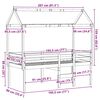 vidaXL Vysok&aacute; posteľ so strechou 90x190 cm borovicov&yacute; mas&iacute;v