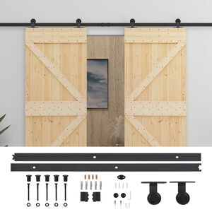 vidaXL Posuvn&eacute; dvere 2 ks 80 x 210 cm Borovicov&yacute; mas&iacute;v