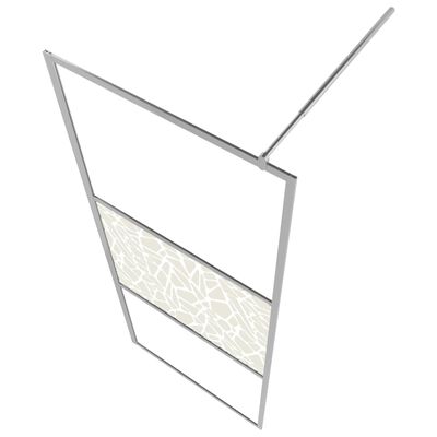 vidaXL Sprchová zástena z ESG skla s dizajnom kameňov 80x195 cm