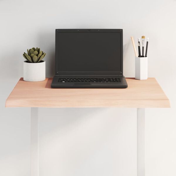 vidaXL Stolová doska 60x40x2 cm, neošetrený dubový masív, živé hrany