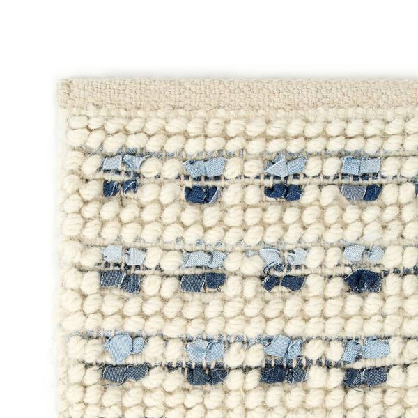 vidaXL Koberec, denim a vlna 120x170 cm, modr&yacute;/biely