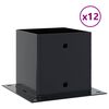 vidaXL podstavce stĺpikov &scaron;tvorcov&eacute; 12 ks Antracit 141x141 mm