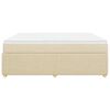vidaXL Boxspring posteľ s matracom kr&eacute;mov&aacute; 200x200 cm l&aacute;tka