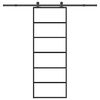 vidaXL Posuvn&eacute; dvere s kovan&iacute;m 76x205 cm ESG sklo a hlin&iacute;k