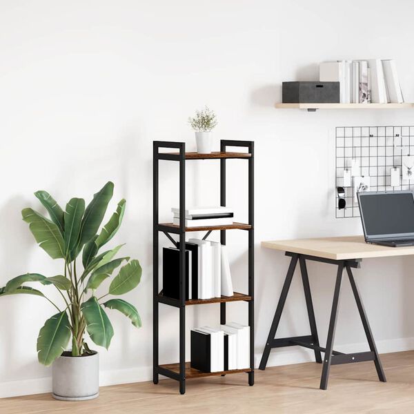 vidaXL Reg&aacute;l na knihy Dymov&aacute; dub 40 x 30 x 85 cm Kompozitn&eacute; drevo