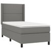 vidaXL Boxspring posteľ s matracom tmavosiv&aacute; 90x190 cm l&aacute;tka
