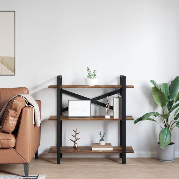 vidaXL Reg&aacute;l na knihy Dymov&aacute; dub 100 x 33,5 x 102 cm Kompozitn&eacute; drevo