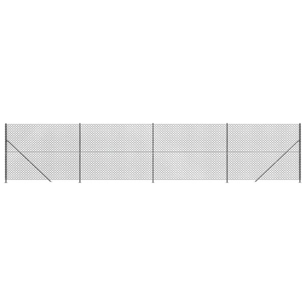 vidaXL Drôtený plot s prírubou antracitový 1,6x10 m