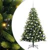 vidaXL Umel&yacute; skladac&iacute; vianočn&yacute; stromček 300 LED di&oacute;d Zelen&aacute; 180 cm