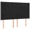 vidaXL Čelo postele so z&aacute;hybmi čierne 147x16x118/128 cm zamat