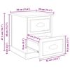 vidaXL Nočn&yacute; stol&iacute;k Čierny dub 39 x 39 x 47.5 cm Kompozitn&eacute; drevo