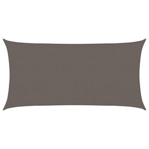 viaXL Slnečn&aacute; plachta z HDPE, obdĺžnikov&aacute;, 2x4 m, antracitov&aacute;