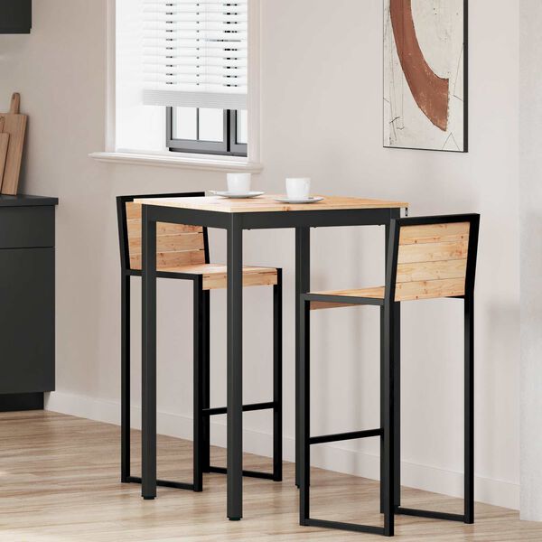 vidaXL Barov&yacute; st&ocirc;l Pr&iacute;rodn&aacute; 70 x 70 x 105 cm Mas&iacute;vne borovicov&eacute; drevo