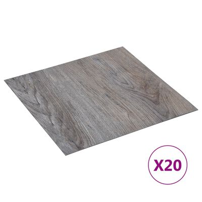vidaXL Samolepiace podlahové dosky 20 ks PVC 1,86 m² bledohnedé
