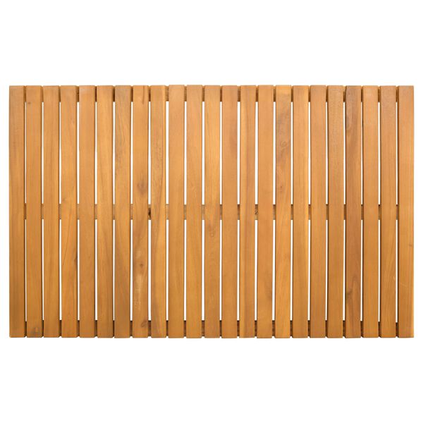 vidaXL K&uacute;peľňov&aacute; predložka Jednofarebn&yacute; Hned&aacute; 80 x 50 cm drevo