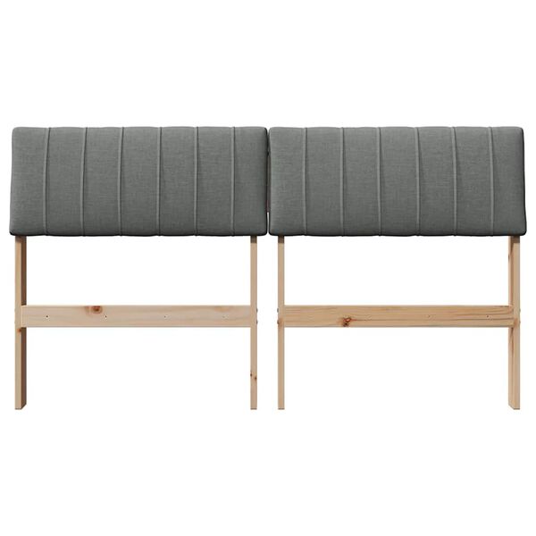 vidaXL Čal&uacute;nen&eacute; čelo postele Tmavo &scaron;ed&aacute; 140 cm