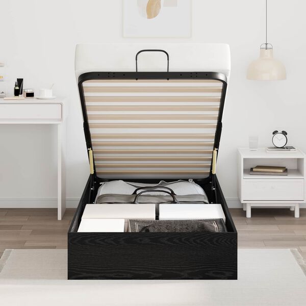 vidaXL Otomanov&yacute; posteľn&yacute; r&aacute;m s &uacute;ložiskom Čierny dub 193 x 120 x 25 cm