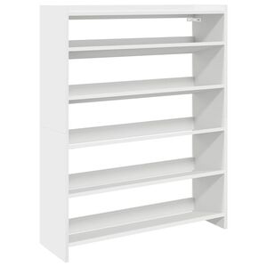 vidaXL Reg&aacute;l na top&aacute;nky biely 80x25x100 cm spracovan&eacute; drevo