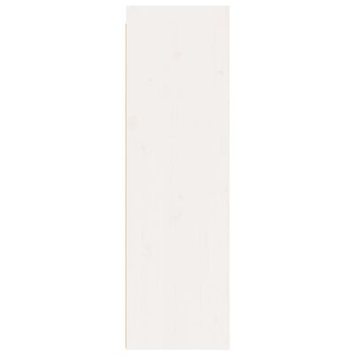 vidaXL Nástenná skrinka biela 30x30x100 cm masívne borovicové drevo