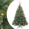 vidaXL Umel&yacute; vianočn&yacute; stromček s 150 LED-i Zelen&aacute; 150 cm PE a PVC