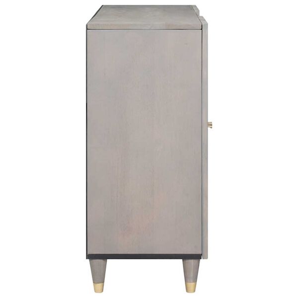 vidaXL Servírovacia skriňa s poličkou Šedá a zlatá 90 x 33 x 75 cm