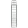 vidaXL Oblúkové gabionové koše 6 ks 200x30x120/140 cm pozink. železo