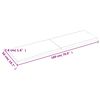 vidaXL Stolová doska svetlohnedá 180x50x(2-4)cm ošetrený masív hrany