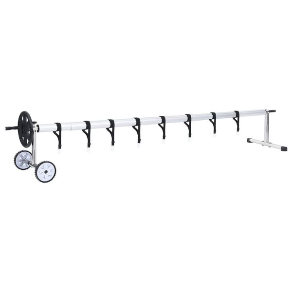 vidaXL Navijak na baz&eacute;nov&uacute; plachtu so z&aacute;kladňou z nehrdzavej&uacute;cej ocele