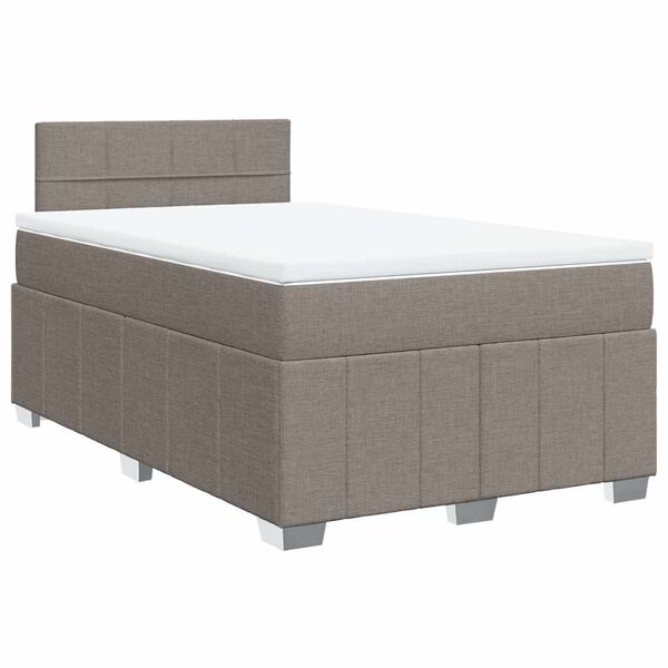 vidaXL Boxspring posteľ s matracom sivohned&yacute; 120x200 cm l&aacute;tka