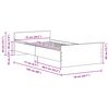 vidaXL Posteľn&yacute; r&aacute;m bez matraca čierny dub 75x190 cm kompozitn&eacute; drevo