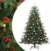 vidaXL Umel&yacute; vianočn&yacute; stromček Zelen&aacute; 210 cm PVC, kov a plast