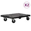 vidaXL Prepravn&eacute; voz&iacute;ky 2 ks čierne 58x38x12 cm polypropyl&eacute;n