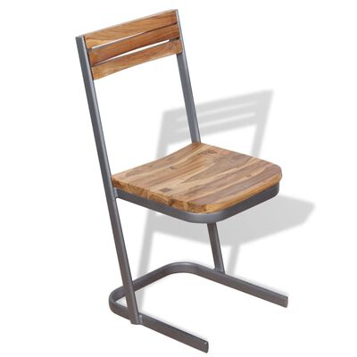 vidaXL Jedálenské stoličky, 2 ks, masívne teakové drevo