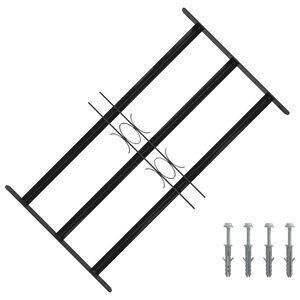 vidaXL Bezpečnostn&aacute; mriežka okna 75.5 x 45 cm Pozinkovan&aacute; oceľ