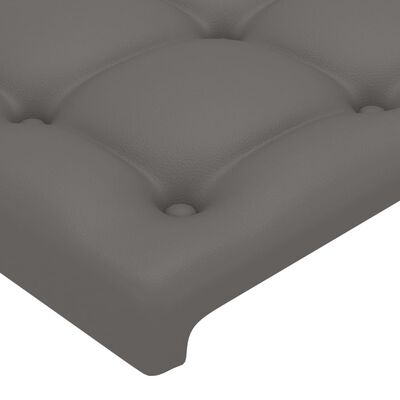 VidaXL Čelo postele sivé 93x16x78/88 cm umelá koža