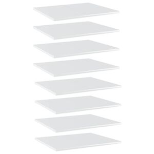 vidaXL Pr&iacute;davn&eacute; police 8 ks, leskl&eacute; biele 60x50x1,5 cm, drevotrieska