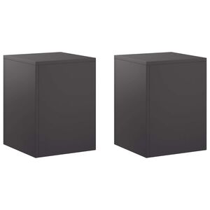 vidaXL Stojan na rastliny 2 pcs Čierna 30 x 30 x 40 cm Oceľ