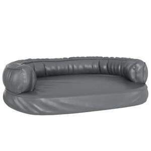 vidaXL Ergonomick&yacute; penov&yacute; matrac pre psa siv&yacute; 75x53 cm umel&aacute; koža