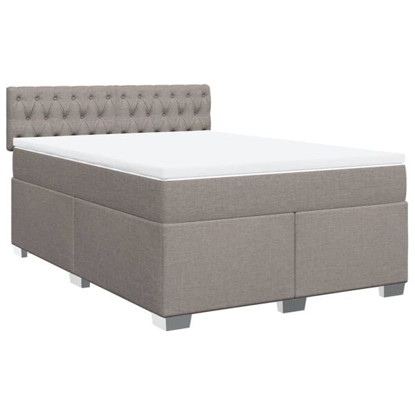 vidaXL Posteľn&yacute; r&aacute;m boxspring s matracom sivohned 160x200 cm l&aacute;tka