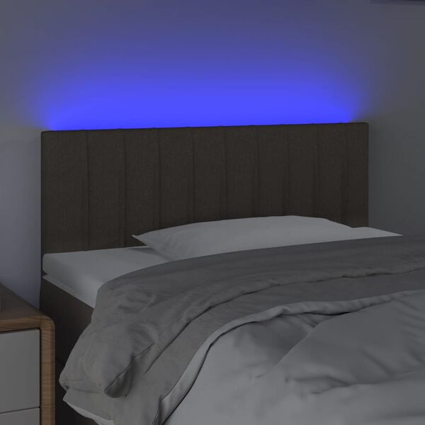 vidaXL Čelo postele s LED sivohned&eacute; 90x5x78/88 cm l&aacute;tka