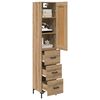 vidaXL Highboard Remeseln&yacute; dub 34,5 x 34 x 180 cm Kompozitn&eacute; drevo