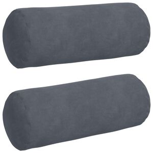 vidaXL Podložkov&eacute; vank&uacute;&scaron;e 2 pcs Tmavo &scaron;ed&aacute; &Oslash; 15 x 40 cm
