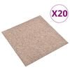 vidaXL Koberec 20 pcs B&eacute;žov&aacute; 50 x 50 cm 100% polypropyl&eacute;n