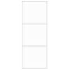 vidaXL Posuvné dvere biele 76x205 cm tvrdené sklo a hliník