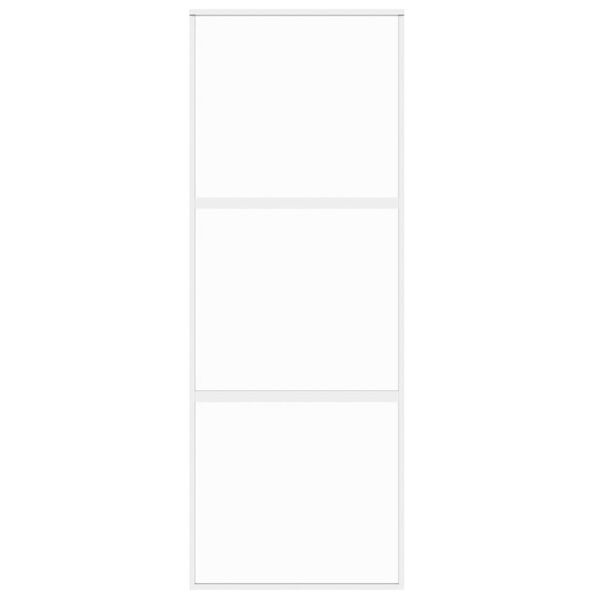vidaXL Posuvné dvere biele 76x205 cm tvrdené sklo a hliník