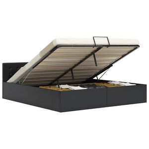 vidaXL Hydraulick&yacute; posteľn&yacute; r&aacute;m+&uacute;ložn&yacute; priestor, umel&aacute; koža 180x200 cm
