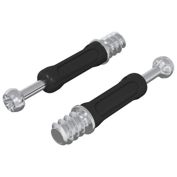 vidaXL Kladkov&yacute; z&aacute;mok skrutka 2 pcs Strieborn&aacute; a čierna M6 x 40 mm Kov
