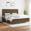 vidaXL Boxspring posteľ s matracom tmavohned&aacute; 200x200 cm l&aacute;tka