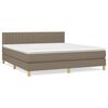 vidaXL Posteľn&yacute; r&aacute;m boxspring s matracom sivohned 180x200 cm l&aacute;tka
